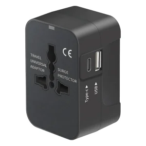Universal Travel Adapter Worldwide All In One Plug EU UK US USB C USB A Charger