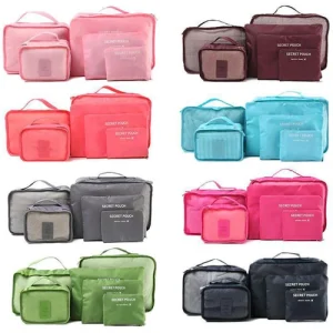 UK 6pcs Packing Cubes Luggage Storage Organizer Travel Compression Suitcase Bags