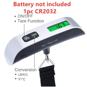 Digital Luggage Scale 110lb/50kg LCD Hanging Travel Suitcase Baggage Weight Scal
