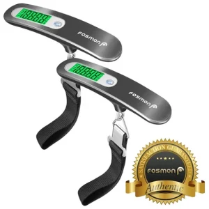 Fosmon 2X Portable Travel Tare 110lb 50kg Hanging Digital Suitcase Luggage Scale