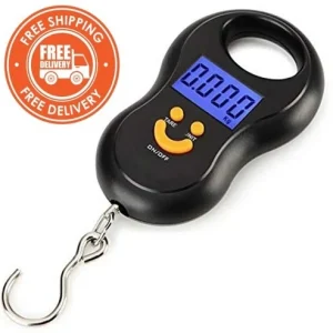 50kg Digital Hanging Scale LCD Backlit Portable Luggage Fishing Kitchen