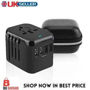 UNIVERSAL TRAVEL ADAPTER WORLDWIDE MULTI FAST CHARGER PLUG UK EU AU US USB C NEW
