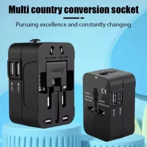 Worldwide Universal Travel Adapter Plug Fast Charger UK US EU AU with USB-C Port